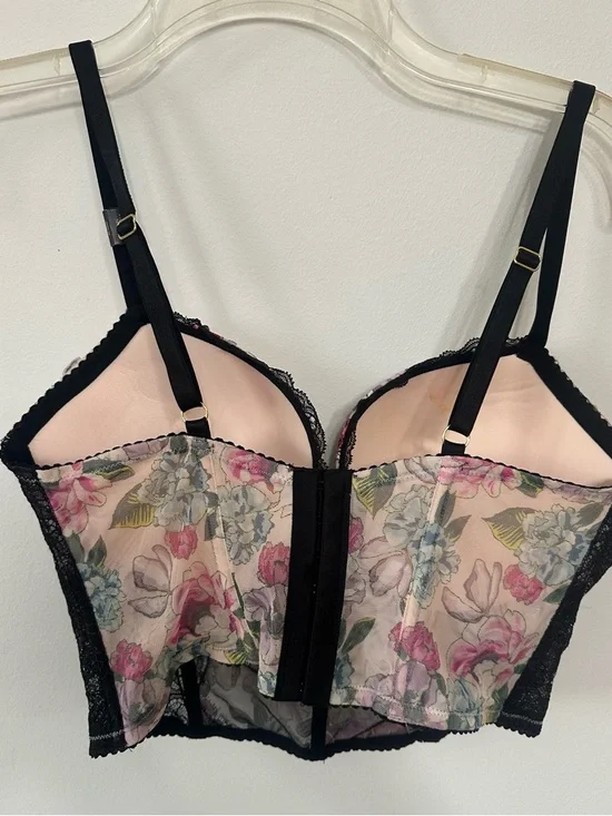 Victoria's Secret Very Sexy floral corset bra Embroidered & Lace 36D - Picture 2 of 7